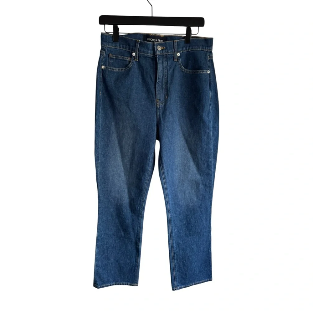 Veronica Beard Carly High Waist Kick Flare Jeans Cornflower Blue‎ 28